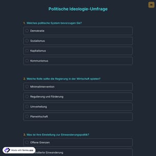 Politische Ideologie-Umfrage