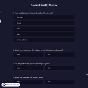 Product Quality Survey