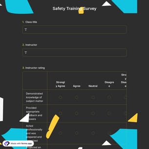 Safety Training Survey