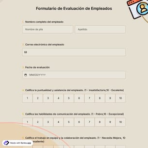 Formulario de Evaluación de Empleados