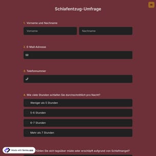 Schlafentzug-Umfrage