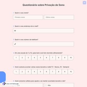 Questionário sobre Privação de Sono