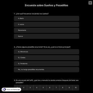 Encuesta sobre Sueños y Pesadillas