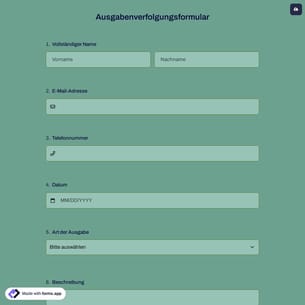 Ausgabenverfolgungsformular