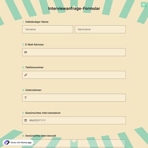 Interviewanfrage-Formular