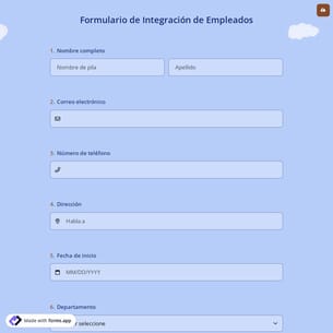 Formulario de Integración de Empleados