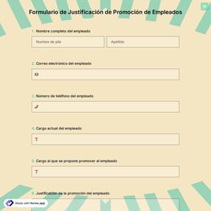 Formulario de Justificación de Promoción de Empleados