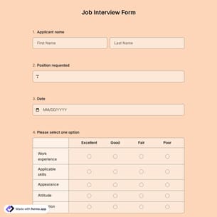 Job Interview Form
