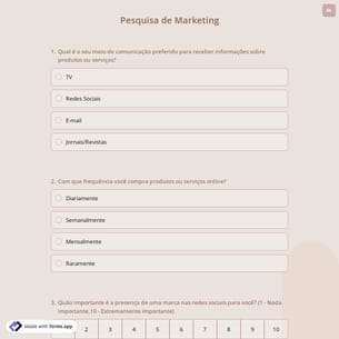 Questionario Pesquisa de Mercado
