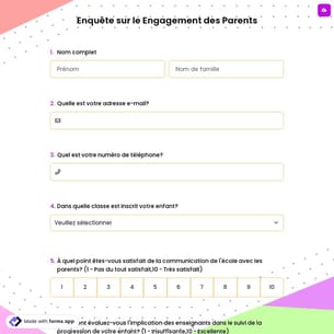 Enquête sur le Engagement des Parents