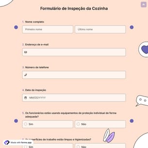 Formulário de Inspeção da Cozinha