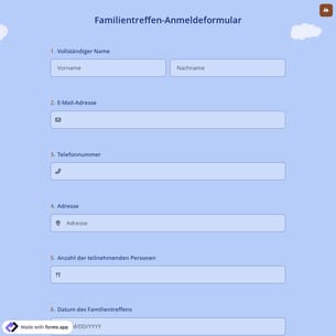 Familientreffen-Anmeldeformular