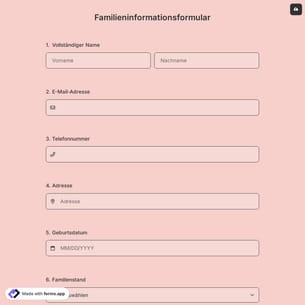 Familieninformationsformular