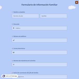 Formulario de Información Familiar