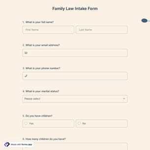 Family Law Intake Form
