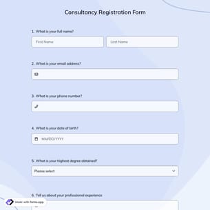 Consultancy Registration Form
