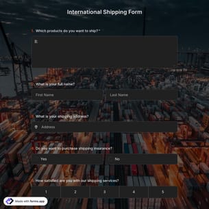 International Shipping Form
