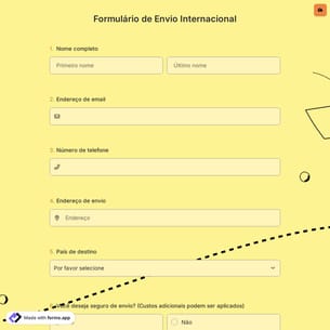 Formulário de Envio Internacional