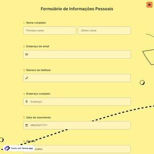 Formulário de Informações Pessoais