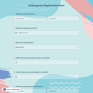 Kindergarten Registration Form