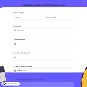 Formulaire de Reçu de Remboursement