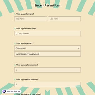 Student Record Form