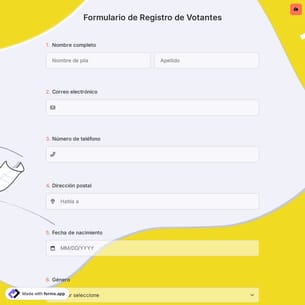 Formulario de Registro de Votantes