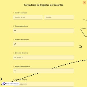 Formulario de Registro de Garantía
