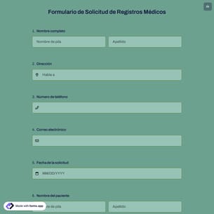 Formulario de Solicitud de Registros Médicos