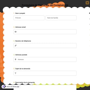Formulaire de Demande de Comptabilité