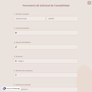 Formulario de Solicitud de Contabilidad