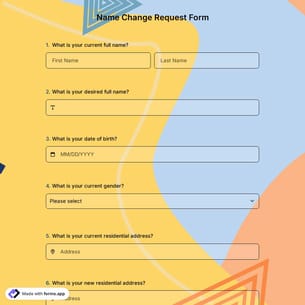 Name Change Request Form