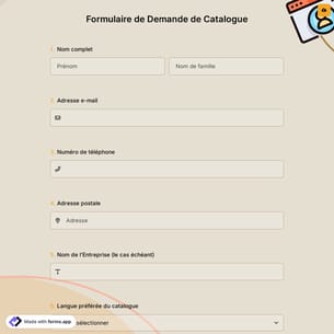 Formulaire de Demande de Catalogue