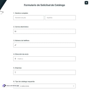 Formulario de Solicitud de Catálogo