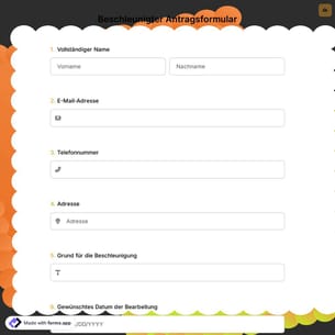 Beschleunigter Antragsformular