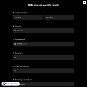 Gefängnisbesuchsformular
