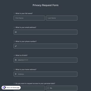 Privacy Request Form