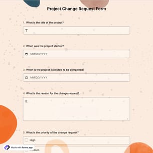 Project Change Request Form