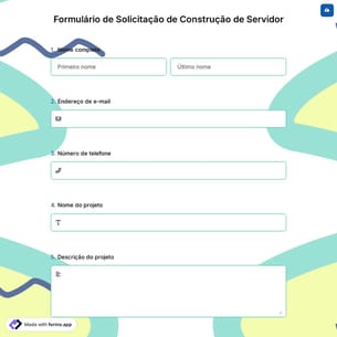 Formulário de Solicitação de Construção de Servidor