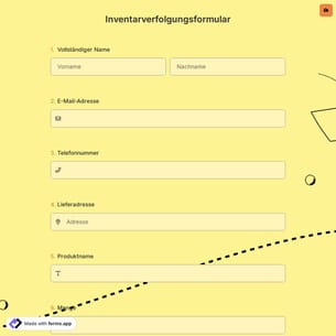 Inventarverfolgungsformular