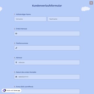 Kundenverlaufsformular