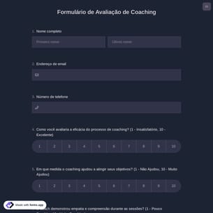 Formulário de Avaliação de Coaching