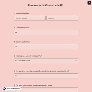 Formulario de Consulta de IPL