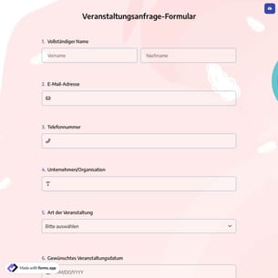 Veranstaltungsanfrage-Formular