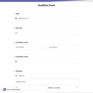 Audition Form