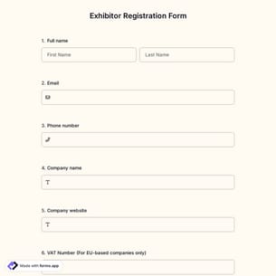 Exhibitor Registration Form