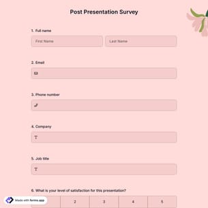 Post-Presentation Survey