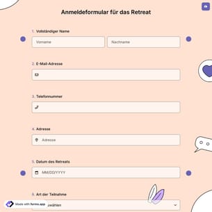 Anmeldeformular für das Retreat