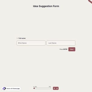 Idea Suggestion Form