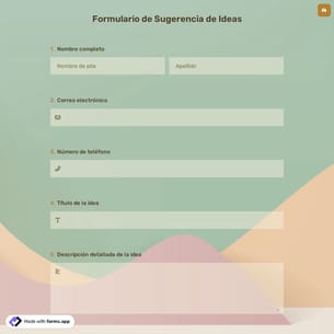 Formulario de Sugerencia de Ideas